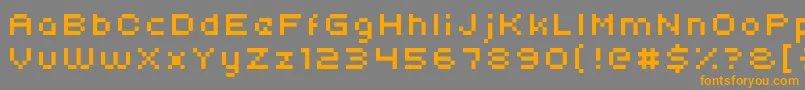 Uni0554 Font – Orange Fonts on Gray Background