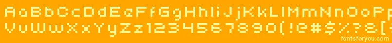 Police Uni0554 – polices jaunes sur fond orange