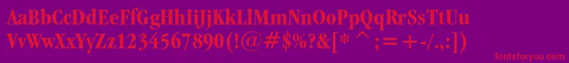 Garamdbc Font – Red Fonts on Purple Background
