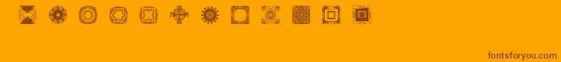 BrNouveauRamblings1 Font – Brown Fonts on Orange Background