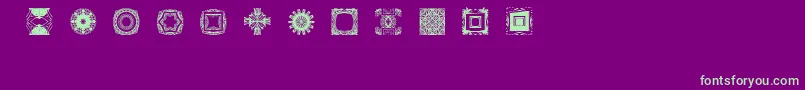 BrNouveauRamblings1 Font – Green Fonts on Purple Background