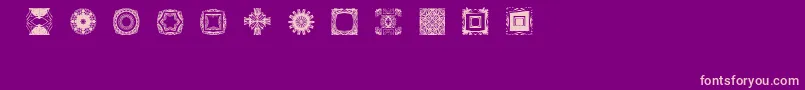BrNouveauRamblings1 Font – Pink Fonts on Purple Background