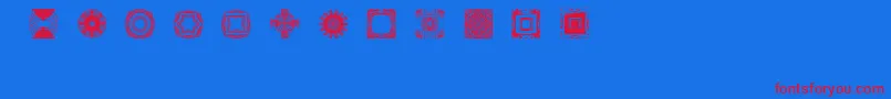 BrNouveauRamblings1 Font – Red Fonts on Blue Background