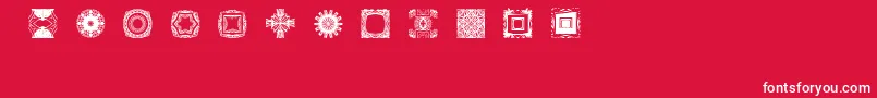BrNouveauRamblings1 Font – White Fonts on Red Background