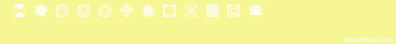 Fonte BrNouveauRamblings1 – fontes brancas em um fundo amarelo