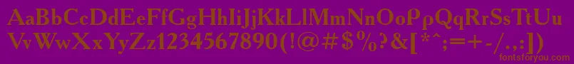 Acd75Ac Font – Brown Fonts on Purple Background