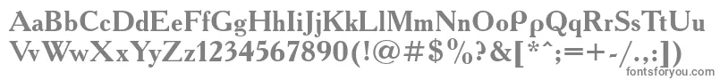 Acd75Ac-fontti – harmaat kirjasimet valkoisella taustalla