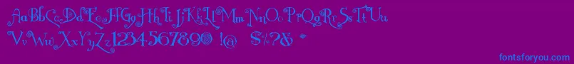 Nemo Font – Blue Fonts on Purple Background