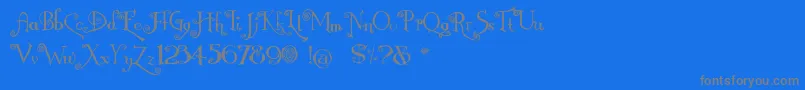 Nemo-Schriftart – Graue Schriften auf blauem Hintergrund