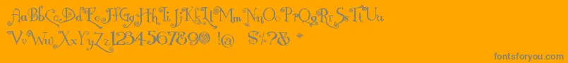 Nemo-Schriftart – Graue Schriften auf orangefarbenem Hintergrund