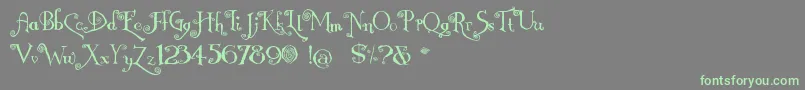 More about Nemo Font Nemo Font – Green Fonts on Gray Background