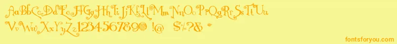 More about Nemo Font Nemo Font – Orange Fonts on Yellow Background