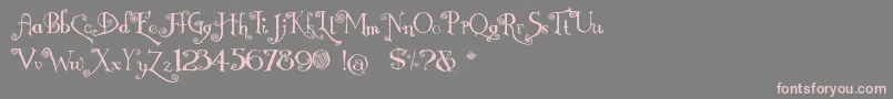 Nemo Font – Pink Fonts on Gray Background