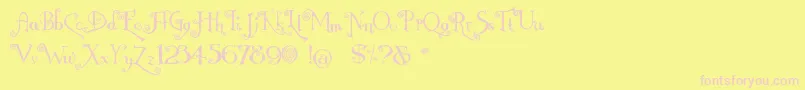 Nemo Font – Pink Fonts on Yellow Background