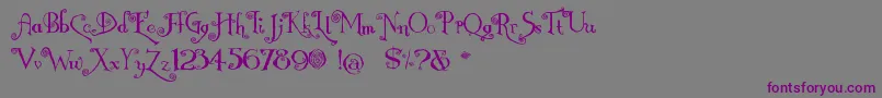 Nemo Font – Purple Fonts on Gray Background