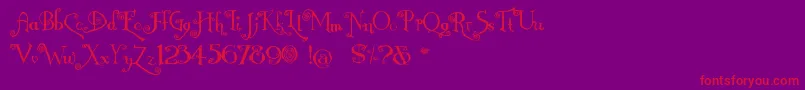 Nemo Font – Red Fonts on Purple Background