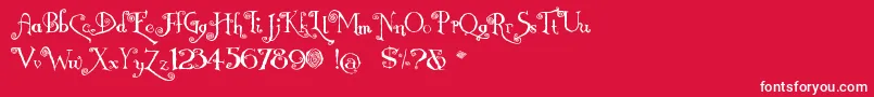 Nemo Font – White Fonts on Red Background