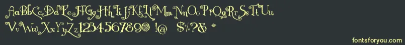 Nemo-Schriftart – Gelbe Schriften auf schwarzem Hintergrund