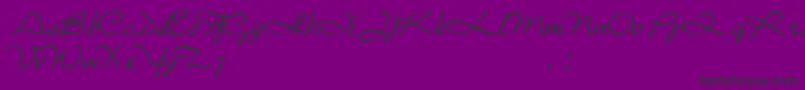 Porosa-fontti – mustat fontit violetilla taustalla