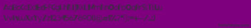 フォントSprangledeggs – 紫の背景に黒い文字