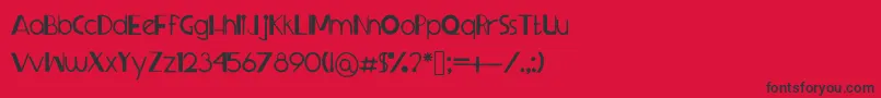 Sprangledeggs Font – Black Fonts on Red Background