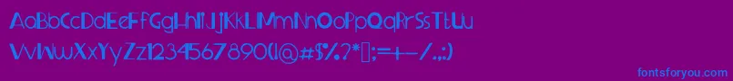 Sprangledeggs Font – Blue Fonts on Purple Background