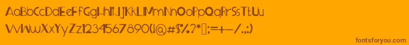 Sprangledeggs Font – Brown Fonts on Orange Background