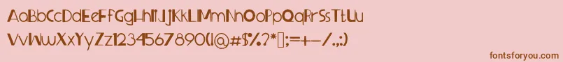 Sprangledeggs-fontti – ruskeat fontit vaaleanpunaisella taustalla