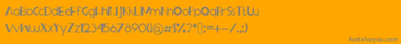 Sprangledeggs-fontti – harmaat kirjasimet oranssilla taustalla