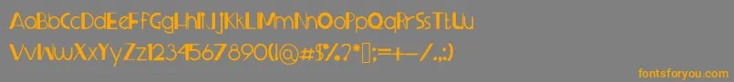 Sprangledeggs Font – Orange Fonts on Gray Background