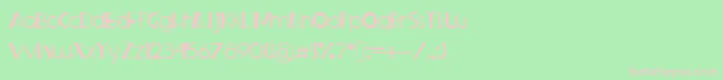 Sprangledeggs-fontti – vaaleanpunaiset fontit vihreällä taustalla
