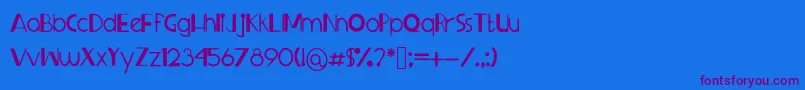 Sprangledeggs Font – Purple Fonts on Blue Background