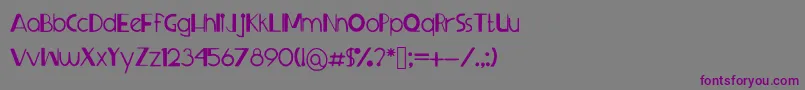 Шрифт Sprangledeggs – фиолетовые шрифты на сером фоне
