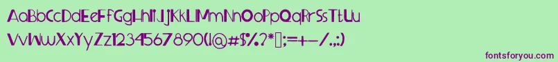 Sprangledeggs Font – Purple Fonts on Green Background