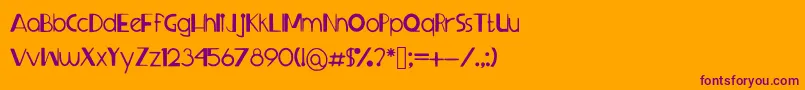 Sprangledeggs Font – Purple Fonts on Orange Background