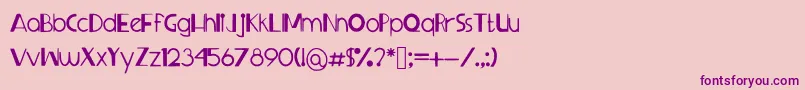 Sprangledeggs-fontti – violetit fontit vaaleanpunaisella taustalla