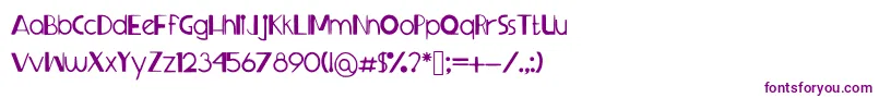 フォントSprangledeggs – 白い背景に紫のフォント