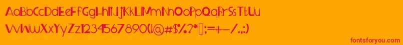 Sprangledeggs Font – Red Fonts on Orange Background
