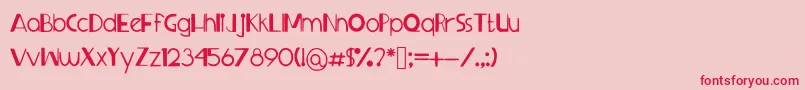 Sprangledeggs Font – Red Fonts on Pink Background