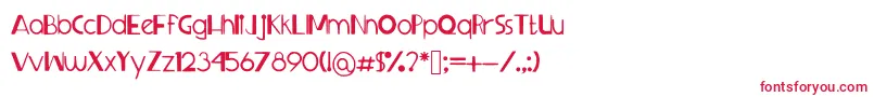フォントSprangledeggs – 白い背景に赤い文字
