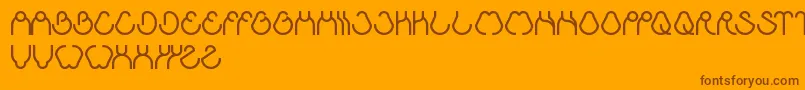 AhaExperience Font – Brown Fonts on Orange Background