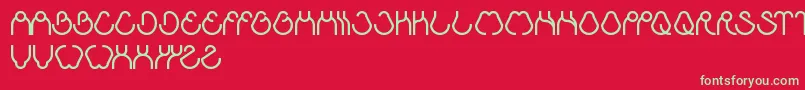 Czcionka AhaExperience – zielone czcionki na czerwonym tle