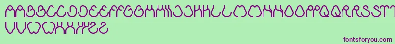Шрифт AhaExperience – фиолетовые шрифты на зелёном фоне