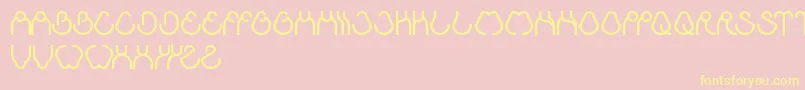 AhaExperience Font – Yellow Fonts on Pink Background
