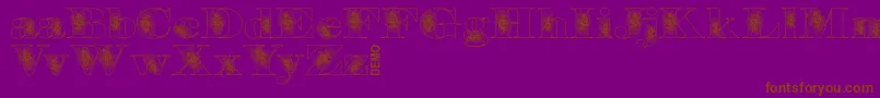 Floryandemo Font – Brown Fonts on Purple Background