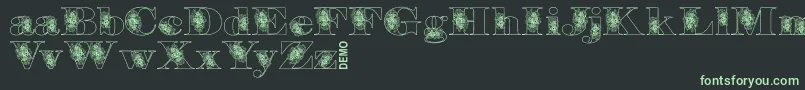 Fonte Floryandemo – fontes verdes em um fundo preto