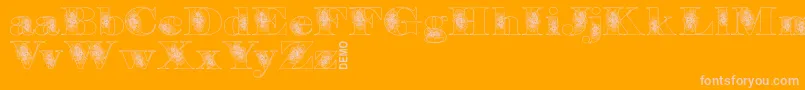 Czcionka Floryandemo – różowe czcionki na pomarańczowym tle