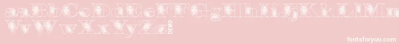 Floryandemo Font – White Fonts on Pink Background