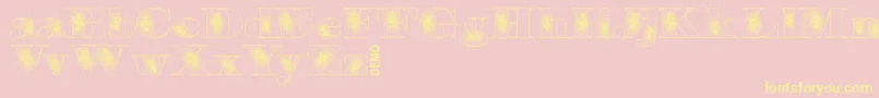 Floryandemo Font – Yellow Fonts on Pink Background
