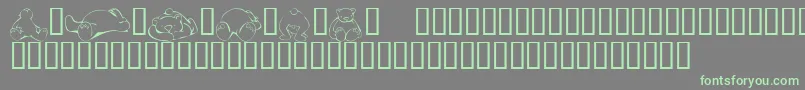 Weitere Informationen zur KrScrapTeddies-Schriftart KrScrapTeddies-Schriftart – Grüne Schriften auf grauem Hintergrund